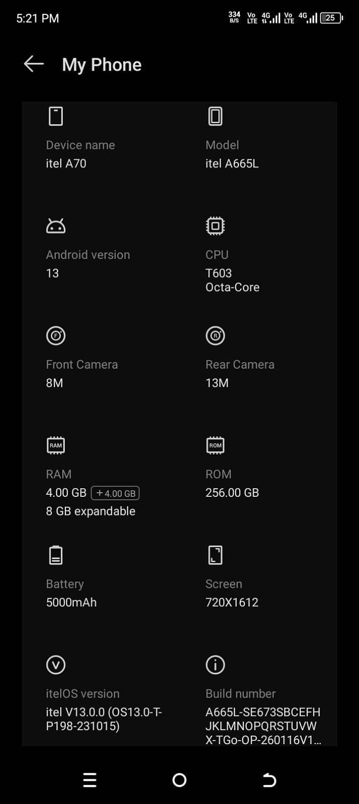 Itel A70 6