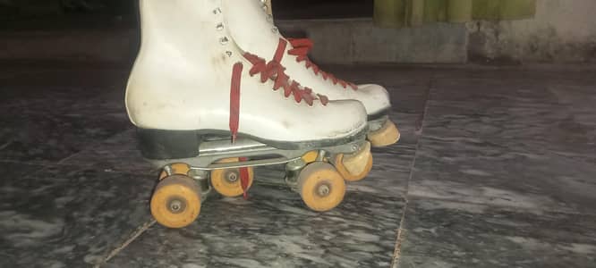 Adult double wheel skating shoe