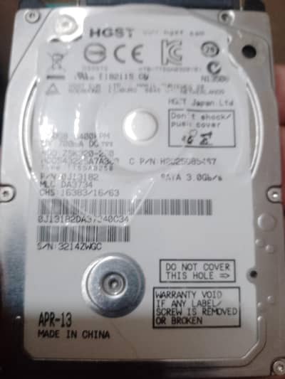 HARD DRIVE FOR LAPTOP/PLAY STATION(03327944046)