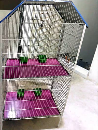 it's a 2 portion bird cage