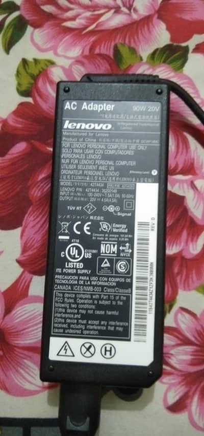 Original Lenovo Charger Round pin shape