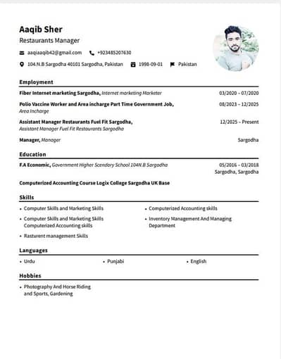 Most Experience In Customer Service Management And Inventory Manageme