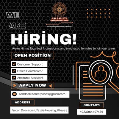 Customer Support | Office Coordinator | Female Jobs | Jobs