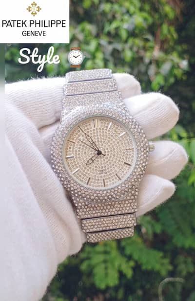 PETEK STYLE ICED OUT WATCH CONTACT ON WATSAPP 03432655513