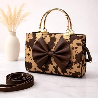 leatherBow  shoulder bags for woman