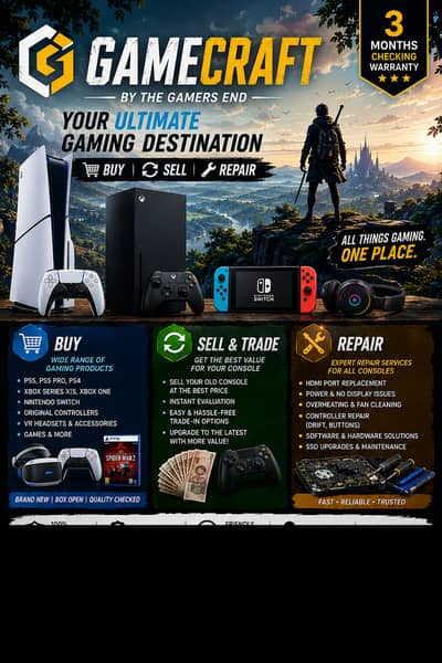 Gaming Console Buy Sell Repair Karachi | GameCraft