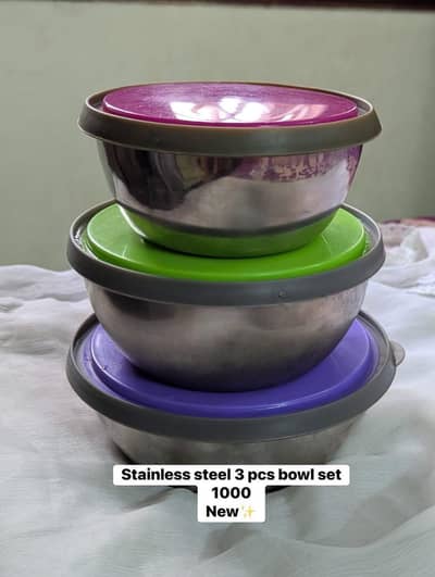 Steel bowl sets