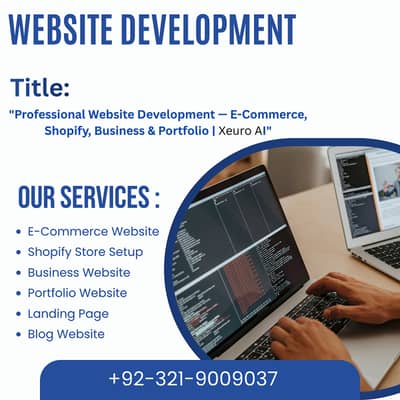 Professional Website Development — E-Commerce, Shopify, Business & Po