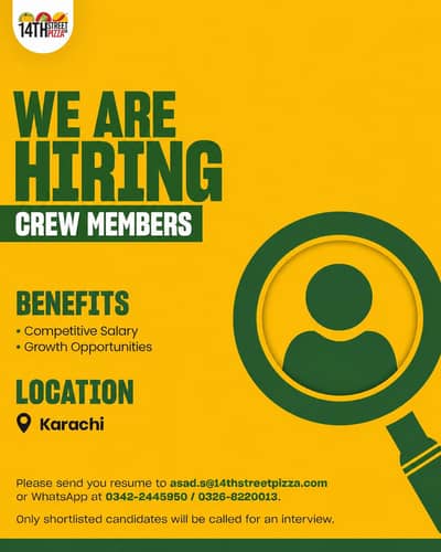 Hiring Kitchen asst