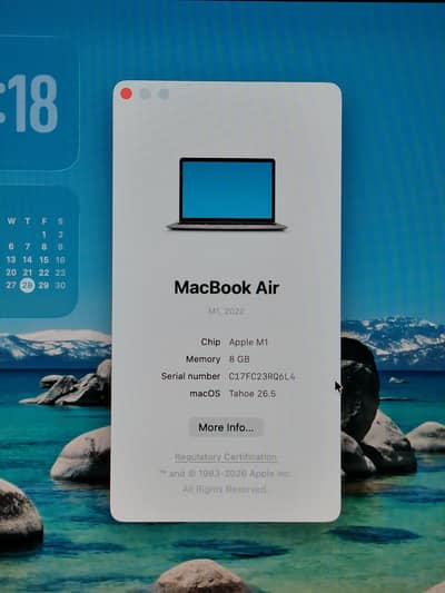 Apple MacBook Air M1 8GB / 256GB Excellent condition