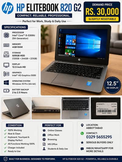  HP EliteBook 820 G2 – For Sale (03295655295)