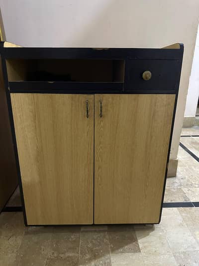 wardrobe, table, computer table