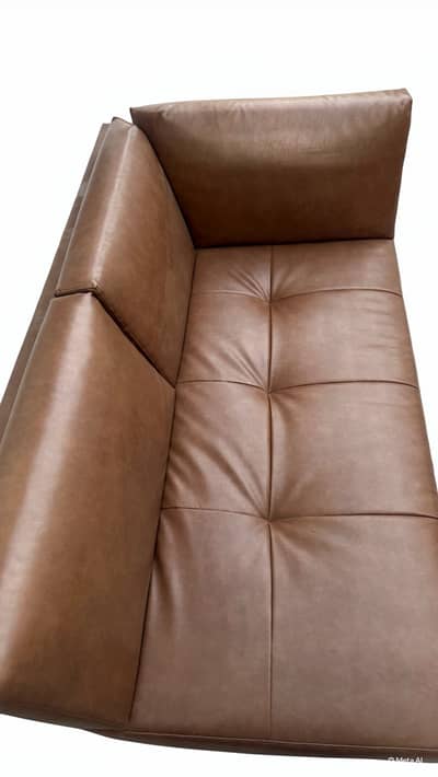 Brown sofa L shaped sofa 6 seater total