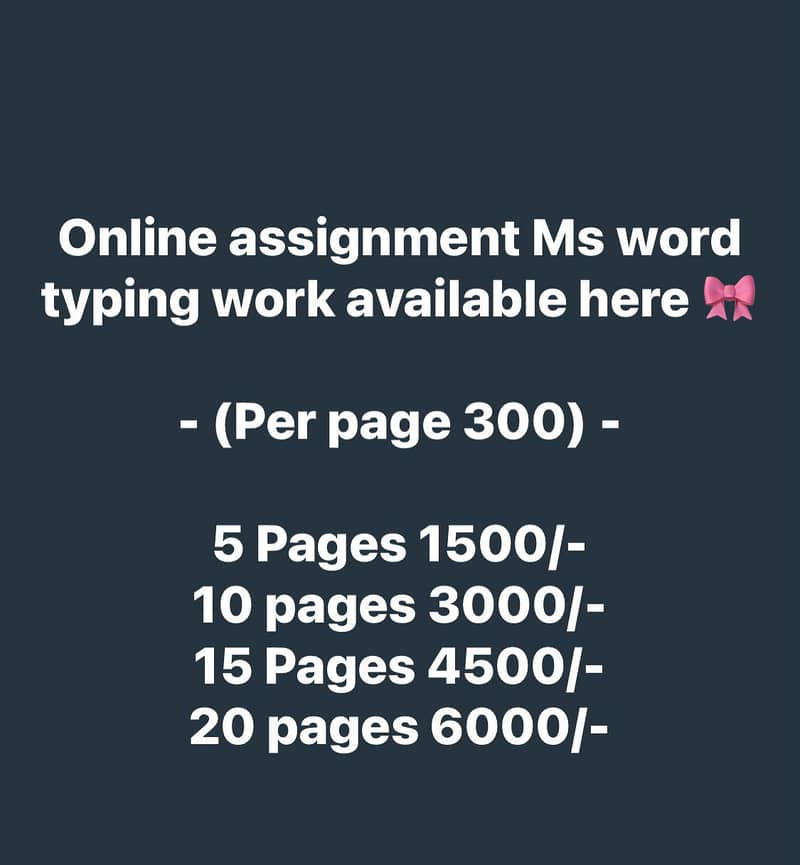 Online assignment work 1