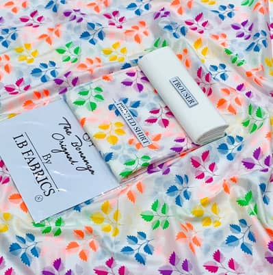 Brand bonoza printed lawn 2 pc