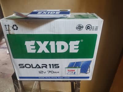 Exide Solar Battery 12V 70Ah + PWM Controller for Sale