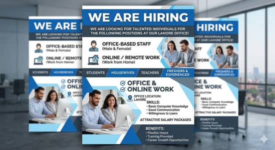 Hiring for Golden chance in Lahore