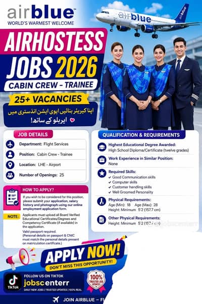 Airhostess Cabin crew