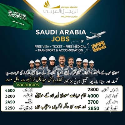 Work Visa, Vacancies Available, Staff Required, Jobs in Saudi Arabia