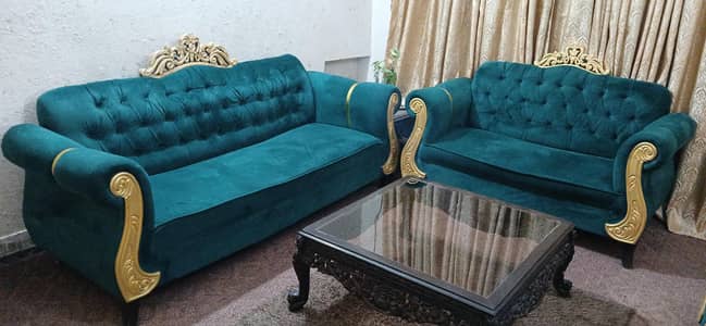 7 Seater Velvet Sofa Set