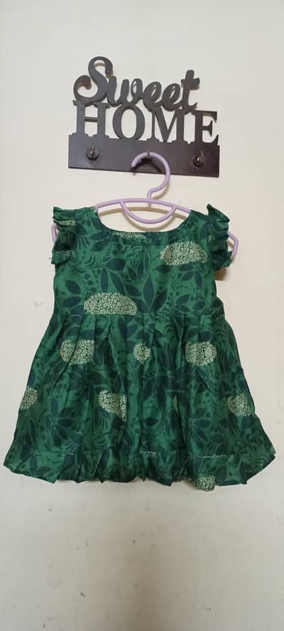 baby girl green frock excellent condition 