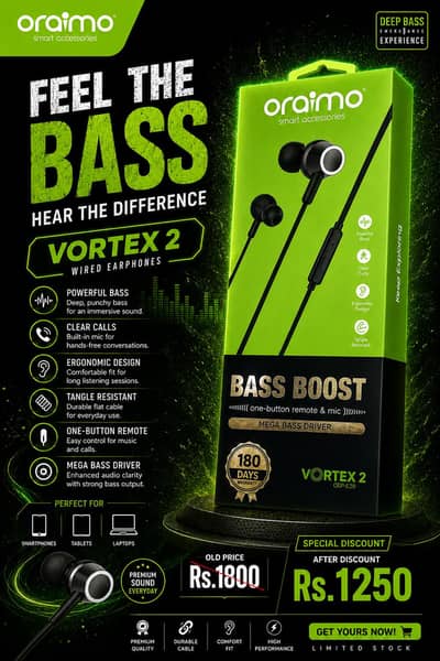 Oraimo Original Import Vortex 2
