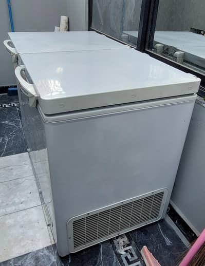 Good condition double door freezer for sale.