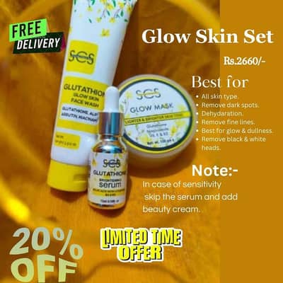 SCS Original 3-in-1 Skin Care Combo | Face Wash Serum Cream - COD