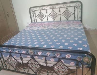 Iron/steel bed with mattressfor sale better condition|cheap price