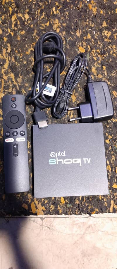 Android Tv box shoq tv ptcl unlocked 32gb/2gb ram voice remote urgent