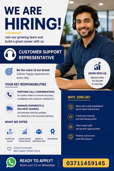 Customer Support Representative | Urgent Hiring