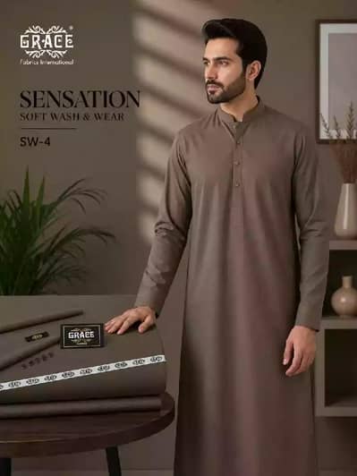 grace sensation sw 4 men unstitched wash n wear suit