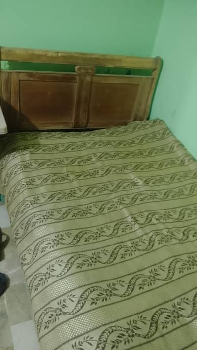 Single Wooden Bed for Sale – Good Condition