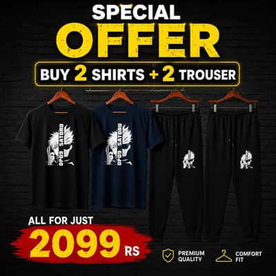  Premium Outfit Combo – 2 Shirts + 2 Trousers at Rs. 2099