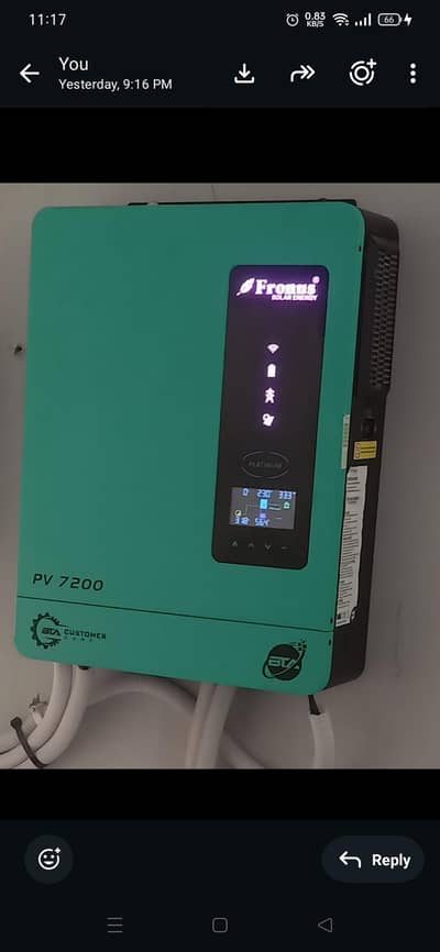 pv 7200 fronus solar inverter with battery
