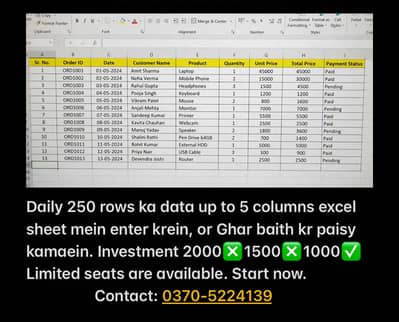 Data entry