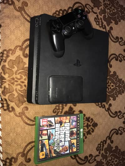 PS4 SLIM JAILBREAK EXCELLENT CONDITION 500GB + EXTERNAL HARDDRIVE 1TB