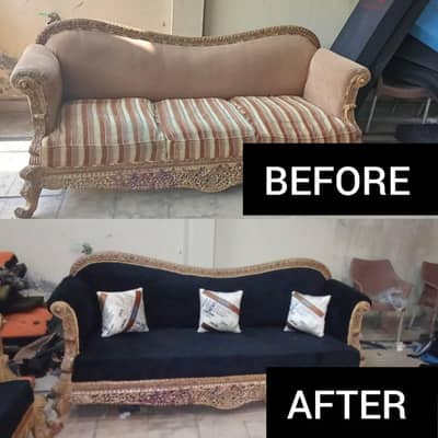 OLD SOFA REPARING FABRIC CHANGE NEW SOFA AVAILABLE  03145059454