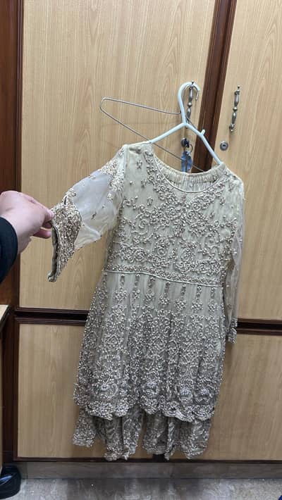 fancy suit 3 pc gharara set full kam wala