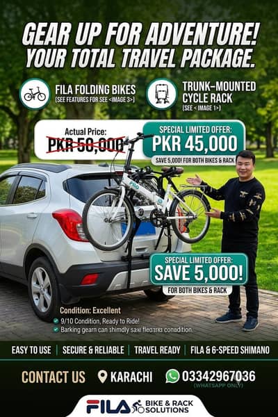 ‍‍FILA FOLDING BICYCLE AND CYCLE RACK