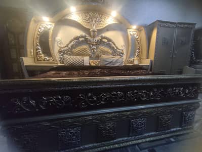 Chinioti Style Bed set, dressing table, mattress