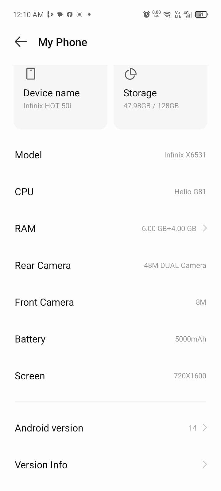 Infinix Hot 50i 3