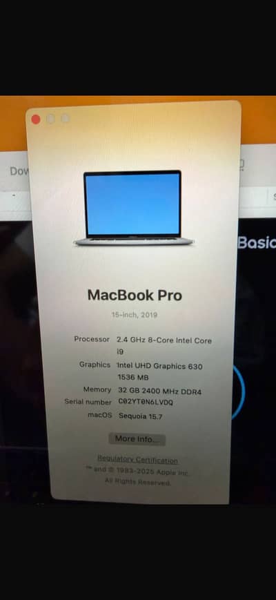 Apple mackbook pro 2019 core i9
