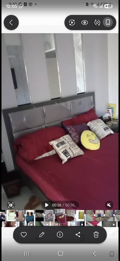 bed with matress n  wid two giant drawers attached