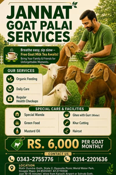 Jannat Goat Palai Service - Complete Care for Your Goats & Sheep