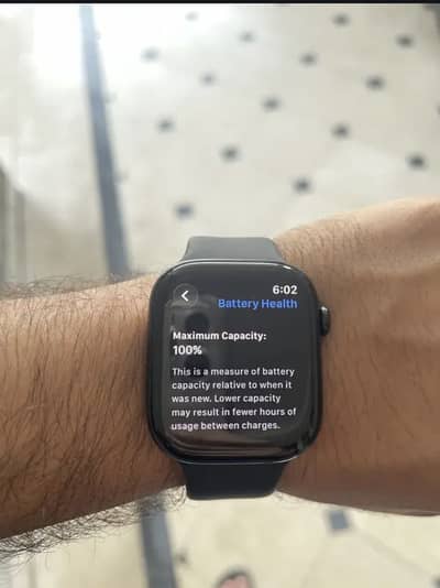 Apple watch series 10 46mm 100% battery health and charger