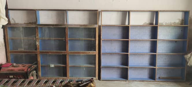 Commercial Shop Fitting Racks for Sale (Glass Cabinet + Open Shelf)