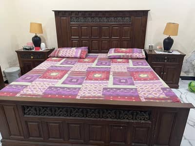 King Sized wooden used bed