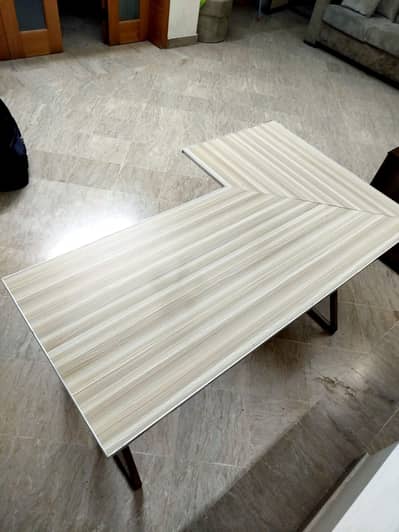 Modern L-Shaped Office/Study/Dining Table – Excellent Condition