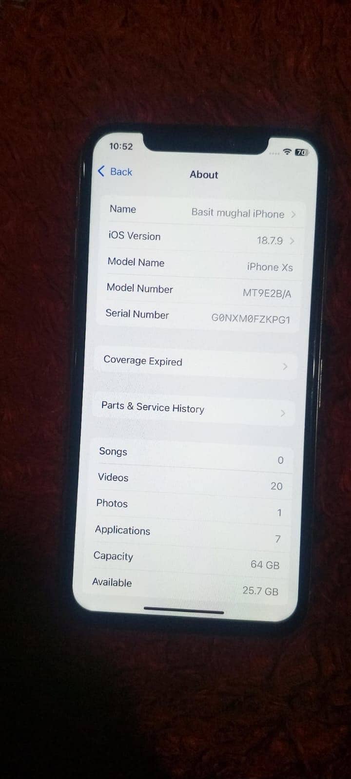 IPhone XS 7